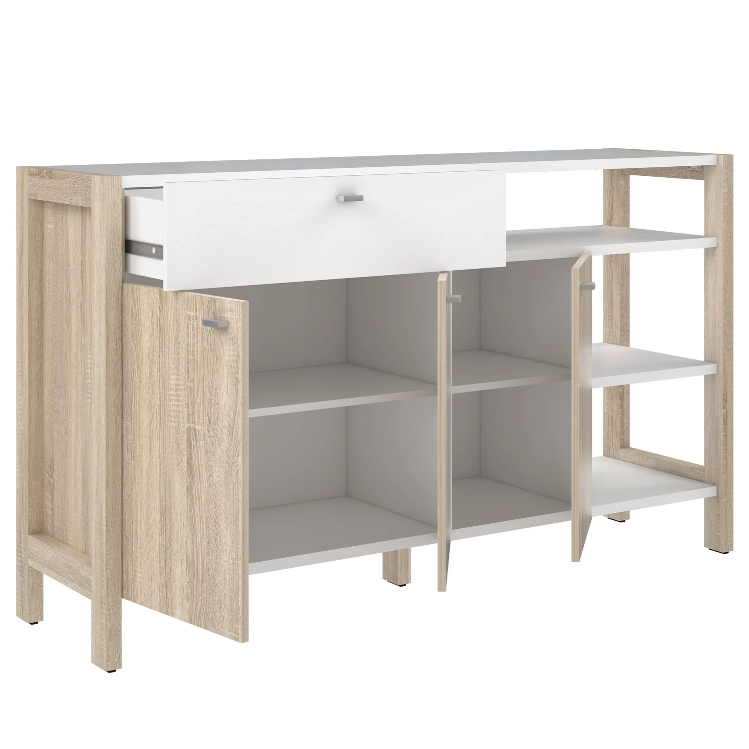 Fredriks Büroset Holvik (4-teilig) - Eiche Sonoma Dekor / Weiß 6 Fredriks Büroset Holvik (4-teilig) - Eiche Sonoma Dekor / Weiß – Bild 4