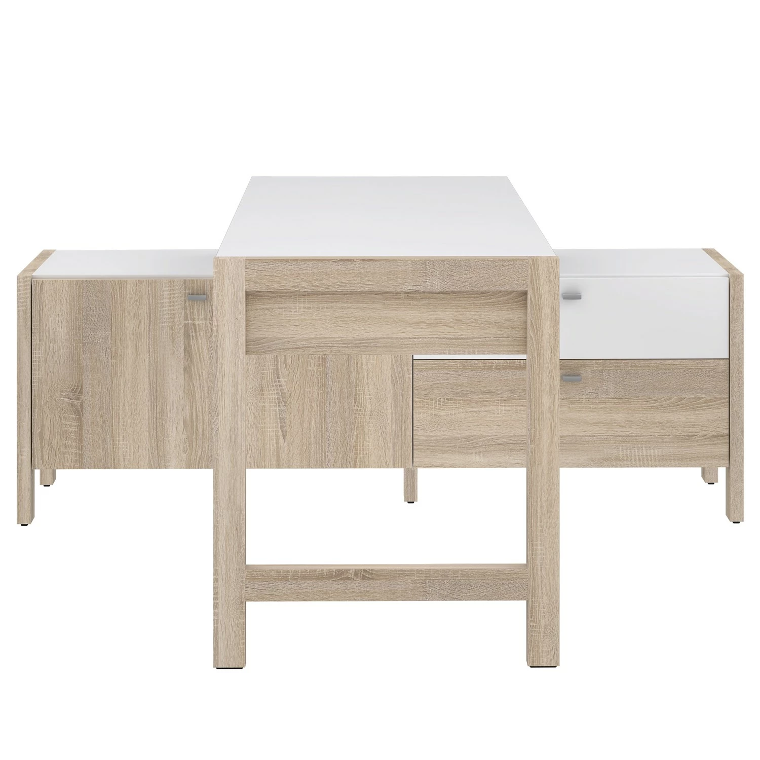 Fredriks Büroset Holvik (4-teilig) - Eiche Sonoma Dekor / Weiß 7 Fredriks Büroset Holvik (4-teilig) - Eiche Sonoma Dekor / Weiß – Bild 5