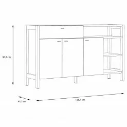 Fredriks Büroset Holvik (4-teilig) - Eiche Sonoma Dekor / Weiß 30 Fredriks Büroset Holvik (4-teilig) - Eiche Sonoma Dekor / Weiß -Büromöbel Verkaufsgeschäft 1000292006 211006 14100800627 SKETCH DETAILS P000000001000292006 sketch
