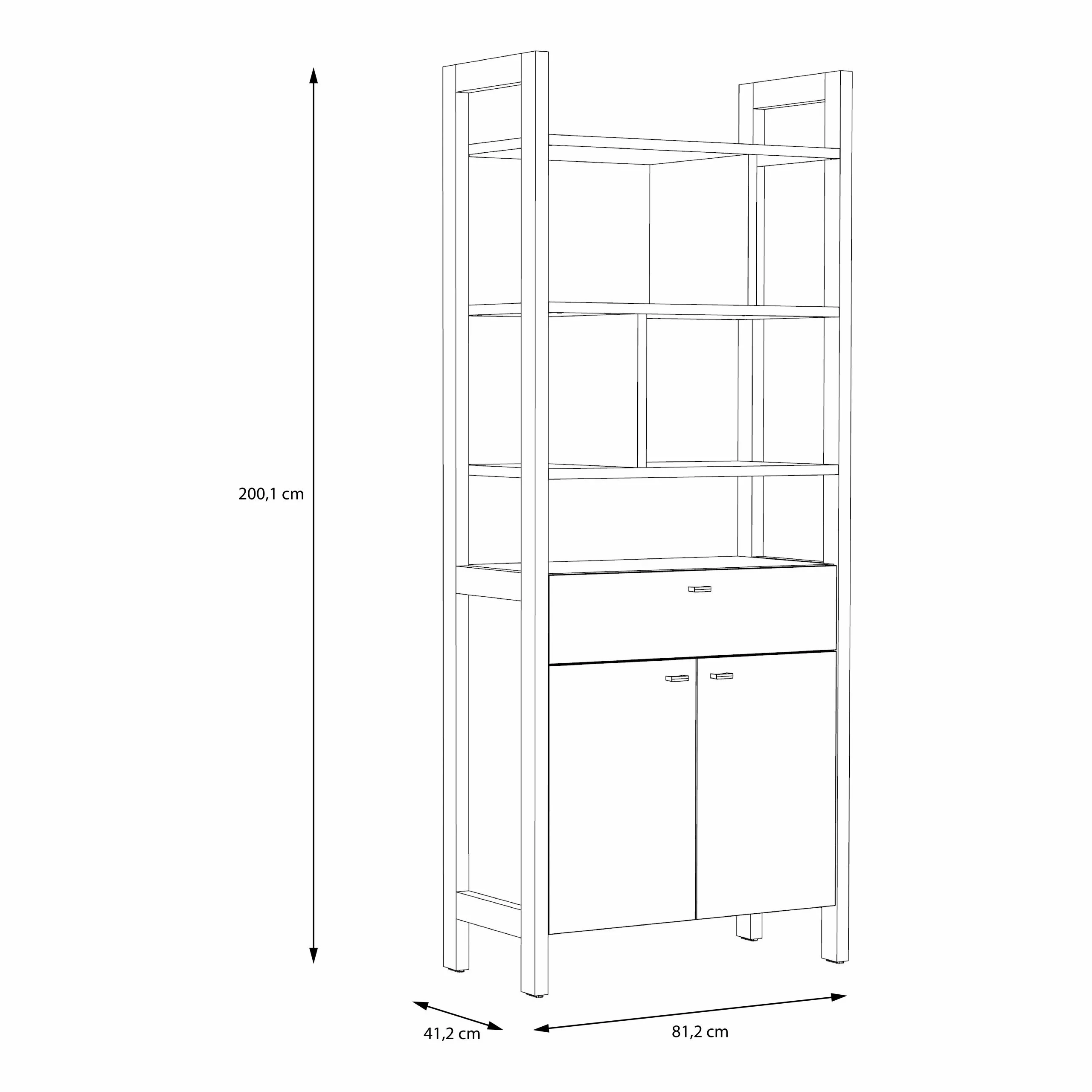 Fredriks Büroset Holvik (4-teilig) - Eiche Sonoma Dekor / Weiß 17 Fredriks Büroset Holvik (4-teilig) - Eiche Sonoma Dekor / Weiß – Bild 15