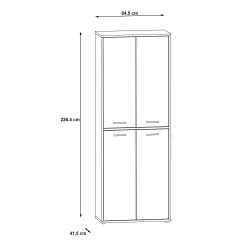 Fredriks Büroset Kendrick I (7-teilig) - Weiß / Grau -Büromöbel Verkaufsgeschäft 1000292008 211006 14101100689 SKETCH DETAILS P000000001000292008 sketch