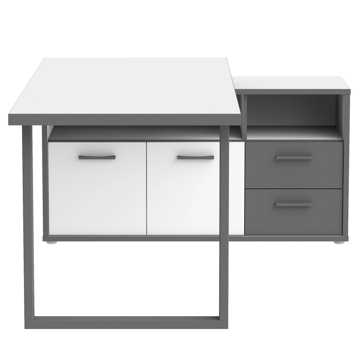 Fredriks Büroset Kendrick II (7-teilig) - Weiß / Grau 17 Fredriks Büroset Kendrick II (7-teilig) - Weiß / Grau – Bild 15