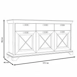 Ridgevalley Sideboard Kimbark I - Pinie Weiß Dekor 15 Ridgevalley Sideboard Kimbark I - Pinie Weiß Dekor -Büromöbel Verkaufsgeschäft 1000295076 211125 1448520000507 SKETCH DETAILS P000000001000295076 sketch