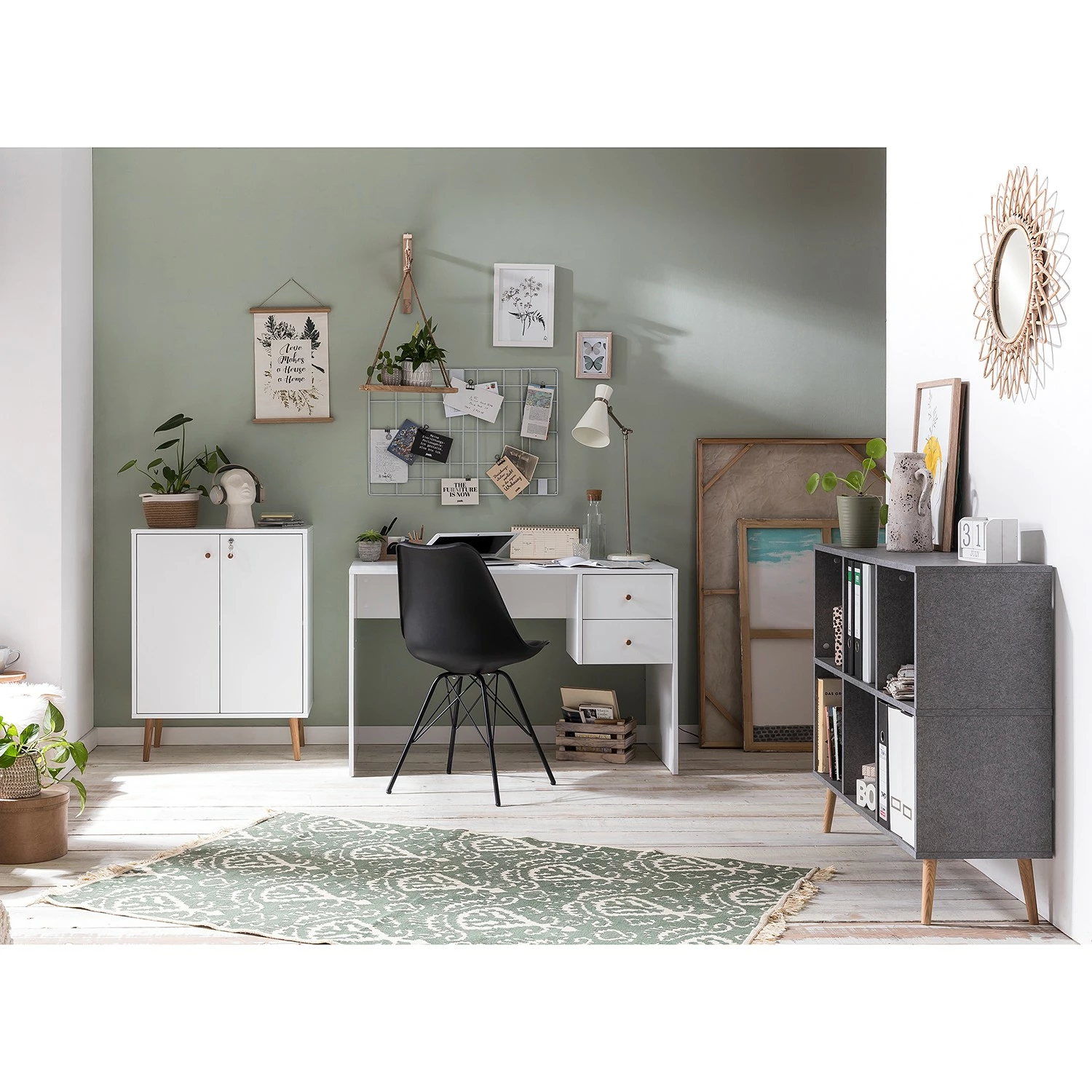 Schildmeyer Aktenregal Jonte - Grau / Eiche 4 Schildmeyer Aktenregal Jonte - Grau / Eiche – Bild 2