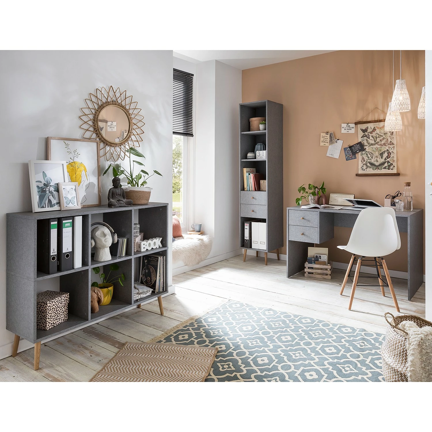 Schildmeyer Aktenregal Jonte - Grau / Eiche 5 Schildmeyer Aktenregal Jonte - Grau / Eiche – Bild 3