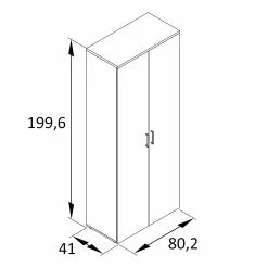 Furnitive Aktenschrank Cookley IV - Anthrazit / Eiche Dekor 11 Furnitive Aktenschrank Cookley IV - Anthrazit / Eiche Dekor -Büromöbel Verkaufsgeschäft 1000296245 210927 08195200617 SKETCH DETAILS P000000001000296245 sketch