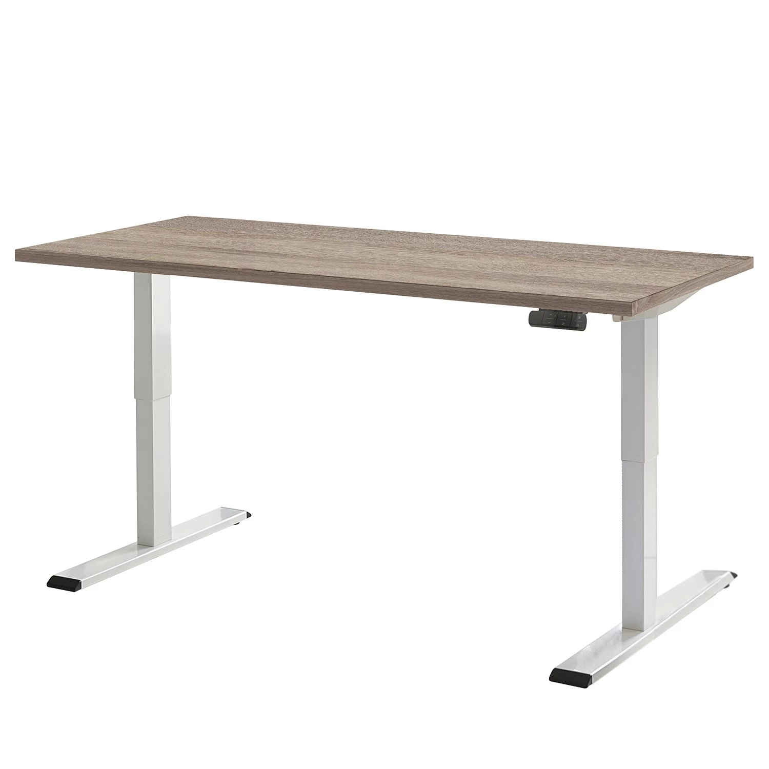 Furnitive Schreibtisch Avin II - (Höhenverstellbar) - Eiche Sonoma Dekor - Weiß 3 Furnitive Schreibtisch Avin II - (Höhenverstellbar) - Eiche Sonoma Dekor - Weiß