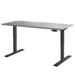 Furnitive Büroset Avin XIII (5-teilig) - (Höhenverstellbar) - Lichtgrau / Hochglanz Anthrazit -Büromöbel Verkaufsgeschäft 1000297139 211008 13250900137 DETAILS P000000001000297139