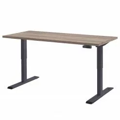 Furnitive Büroset Avin XV (5-teilig) - (Höhenverstellbar) - Eiche Sonoma Dekor / Hochglanz Anthrazit -Büromöbel Verkaufsgeschäft 1000297146 211008 13251000158 DETAILS P000000001000297146