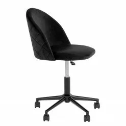 Red Living Bürodrehstuhl Varby - Samt / Stahl - Schwarz -Büromöbel Verkaufsgeschäft 1000299420 211012 13445500177 DETAILS P000000001000299420