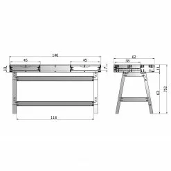 Fredriks Schreibtisch Niklas - Weiß -Büromöbel Verkaufsgeschäft 1000299495 211011 0845420000507 SKETCH DETAILS P000000001000299495 sketch