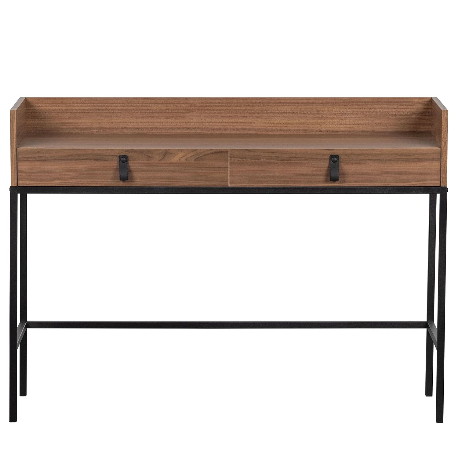 Fredriks Schreibtisch Boonton - Echtholz furniert / Metall - Walnuss / Schwarz 5 Fredriks Schreibtisch Boonton - Echtholz furniert / Metall - Walnuss / Schwarz – Bild 3