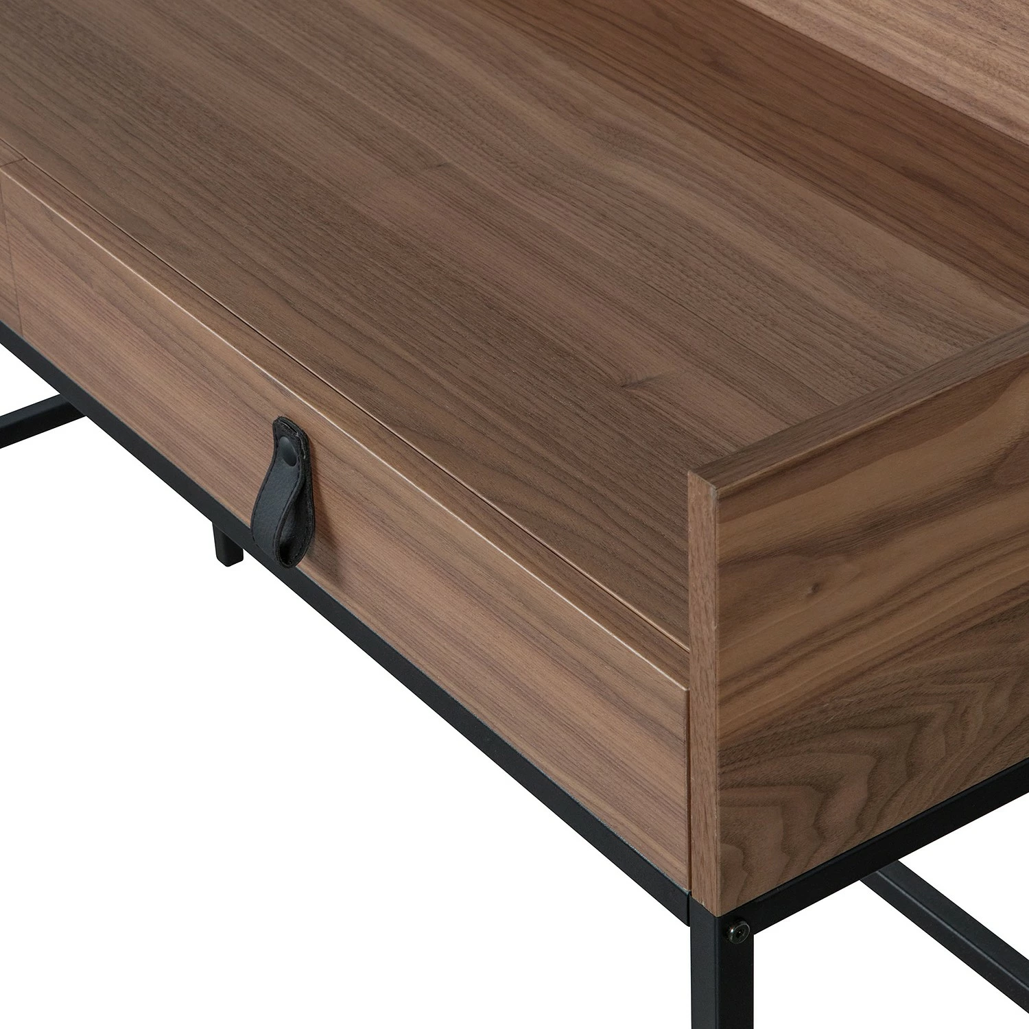 Fredriks Schreibtisch Boonton - Echtholz furniert / Metall - Walnuss / Schwarz 7 Fredriks Schreibtisch Boonton - Echtholz furniert / Metall - Walnuss / Schwarz – Bild 5