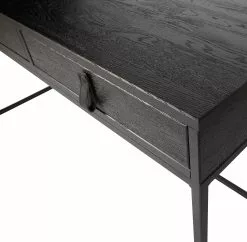 Fredriks Schreibtisch Sion - Esche massiv / Metall - Schwarz -Büromöbel Verkaufsgeschäft 1000299508 211011 084544000166 DETAILS P000000001000299508