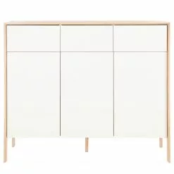 Studio Copenhagen Sideboard Maayka III - Eiche teilmassiv - Mushroom Creme / Eiche Hell -Büromöbel Verkaufsgeschäft 1000300841 220803 030 DETAILS P000000001000300841