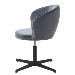 Red Living Bürodrehstuhl Cheia II - Samt / Eisen - Grau / Schwarz -Büromöbel Verkaufsgeschäft 1000303610 211117 16474000140 DETAILS P000000001000303610