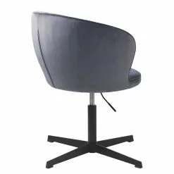 Red Living Bürodrehstuhl Cheia II - Samt / Eisen - Grau / Schwarz -Büromöbel Verkaufsgeschäft 1000303610 211117 16474000142 DETAILS P000000001000303610