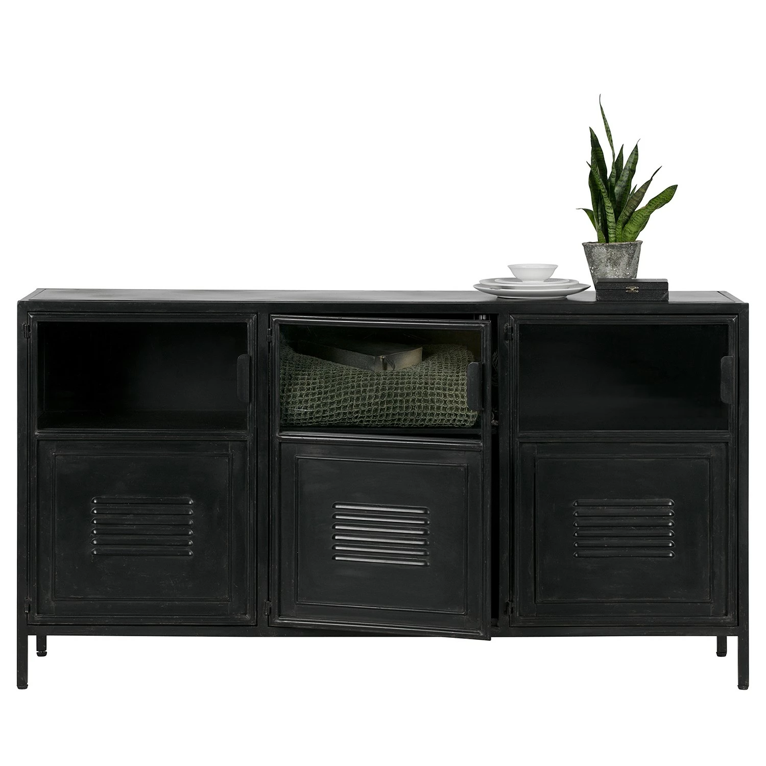 Red Living Sideboard Malita - Metall - Schwarz 5 Red Living Sideboard Malita - Metall - Schwarz – Bild 3
