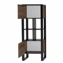 Red Living Regal Norddal III - Nussbaum Dekor / Schwarz -Büromöbel Verkaufsgeschäft 1000304809 211027 104957000105 DETAILS P000000001000304809