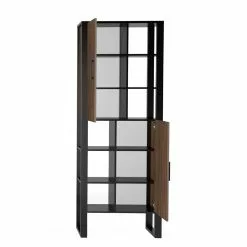 Red Living Regal Norddal I - Nussbaum Dekor / Schwarz -Büromöbel Verkaufsgeschäft 1000304812 211027 104959000122 DETAILS P000000001000304812