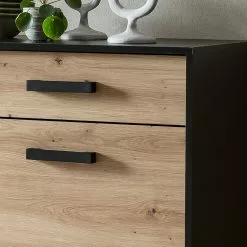 Norrwood Sideboard Argenteuil I - Eiche Artisan Dekor / Schwarz -Büromöbel Verkaufsgeschäft 1000304823 211027 10522300184 DETAILS P000000001000304823