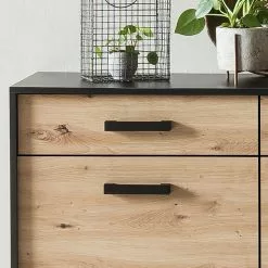 Norrwood Sideboard Argenteuil I - Eiche Artisan Dekor / Schwarz -Büromöbel Verkaufsgeschäft 1000304823 211027 10522300190 DETAILS P000000001000304823