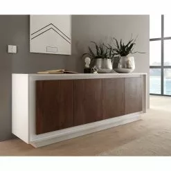 LC Spa Sideboard Forenza - Nussbaum Dekor / Weiß -Büromöbel Verkaufsgeschäft 1000306547 211122 15091400088 MOOD DETAILS P000000001000306547 mood