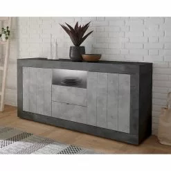 LC Spa Sideboard Urbino I - Hellgrau / Dunkelgrau -Büromöbel Verkaufsgeschäft 1000306556 211122 15085300069 DETAILS P000000001000306556