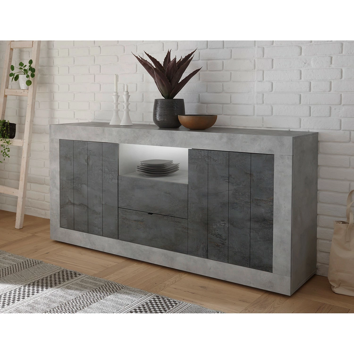 LC Spa Sideboard Urbino I - Anthrazit / Hellgrau 5 LC Spa Sideboard Urbino I - Anthrazit / Hellgrau – Bild 3