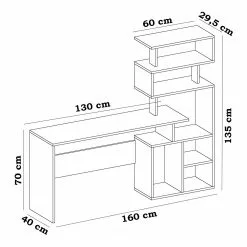Loftscape Schreibtisch-Kombination Kamion - Weiß 7 Loftscape Schreibtisch-Kombination Kamion - Weiß -Büromöbel Verkaufsgeschäft 1000306565 211115 134940000514 SKETCH DETAILS P000000001000306565 sketch