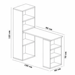 Loftscape Schreibtisch-Kombination Kamelia - Weiß -Büromöbel Verkaufsgeschäft 1000306566 211115 134946000522 SKETCH DETAILS P000000001000306566 sketch