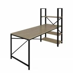 Red Living Schreibtisch-Kombination Living - Eiche Dekor / Schwarz