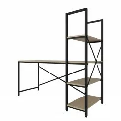 Red Living Schreibtisch-Kombination Living - Eiche Dekor / Schwarz -Büromöbel Verkaufsgeschäft 1000306594 211115 135034000127 DETAILS P000000001000306594