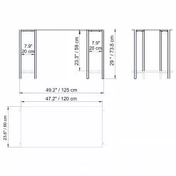 Red Living Schreibtisch Hasselt - Marmor Weiß Dekor -Büromöbel Verkaufsgeschäft 1000306620 211115 13520900741 SKETCH DETAILS P000000001000306620 sketch