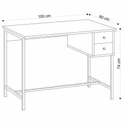 Red Living Schreibtisch Kendra - Eiche Dekor / Schwarz 9 Red Living Schreibtisch Kendra - Eiche Dekor / Schwarz -Büromöbel Verkaufsgeschäft 1000306643 211115 13532300843 SKETCH DETAILS P000000001000306643 sketch