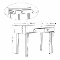 Red Living Schreibtisch Leona - Vintage Sand -Büromöbel Verkaufsgeschäft 1000306646 211115 13542400927 SKETCH DETAILS P000000001000306646 sketch