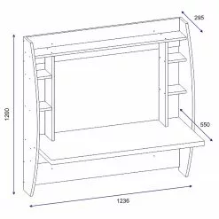 Loftscape Wandschreibtisch Jenner - Weiß -Büromöbel Verkaufsgeschäft 1000306649 211115 13541300913 SKETCH DETAILS P000000001000306649 sketch