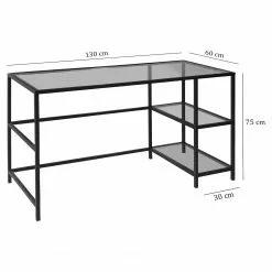 Red Living Schreibtisch Jetmore II - Glas / Aluminium - Klarglas / Schwarz 17 Red Living Schreibtisch Jetmore II - Glas / Aluminium - Klarglas / Schwarz -Büromöbel Verkaufsgeschäft 1000306651 220209 12152100500 SKETCH DETAILS P000000001000306651 sketch