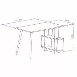 Norrwood Schreibtisch Dassow - Anthrazit / Eiche Dekor 17 Norrwood Schreibtisch Dassow - Anthrazit / Eiche Dekor -Büromöbel Verkaufsgeschäft 1000306652 211115 13544900963 SKETCH DETAILS P000000001000306652 sketch