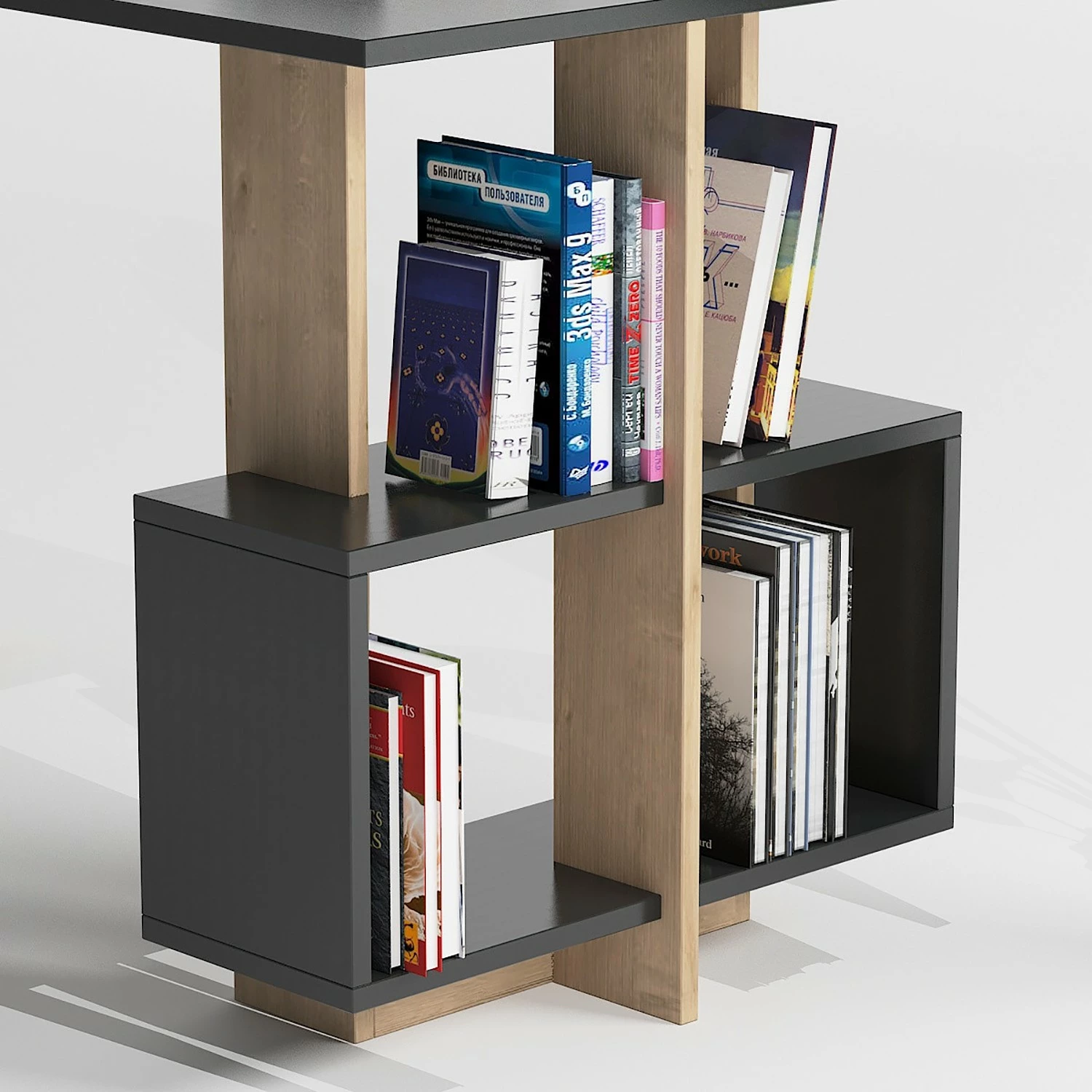 Norrwood Schreibtisch Dassow - Anthrazit / Eiche Dekor 9 Norrwood Schreibtisch Dassow - Anthrazit / Eiche Dekor – Bild 7