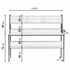 Red Living Schreibtisch Clomeo - Walnuss Dekor -Büromöbel Verkaufsgeschäft 1000306657 211115 13543400942 SKETCH DETAILS P000000001000306657 sketch