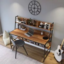 Red Living Schreibtisch Clomeo - Walnuss Dekor -Büromöbel Verkaufsgeschäft 1000306657 211115 13544500482 MOOD DETAILS P000000001000306657 mood