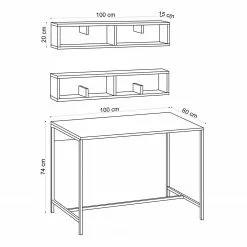 Red Living Schreibtisch-Set Cushy (3-teilig) - Eiche Dekor / Schwarz 9 Red Living Schreibtisch-Set Cushy (3-teilig) - Eiche Dekor / Schwarz -Büromöbel Verkaufsgeschäft 1000306663 211115 135614001079 SKETCH DETAILS P000000001000306663 sketch