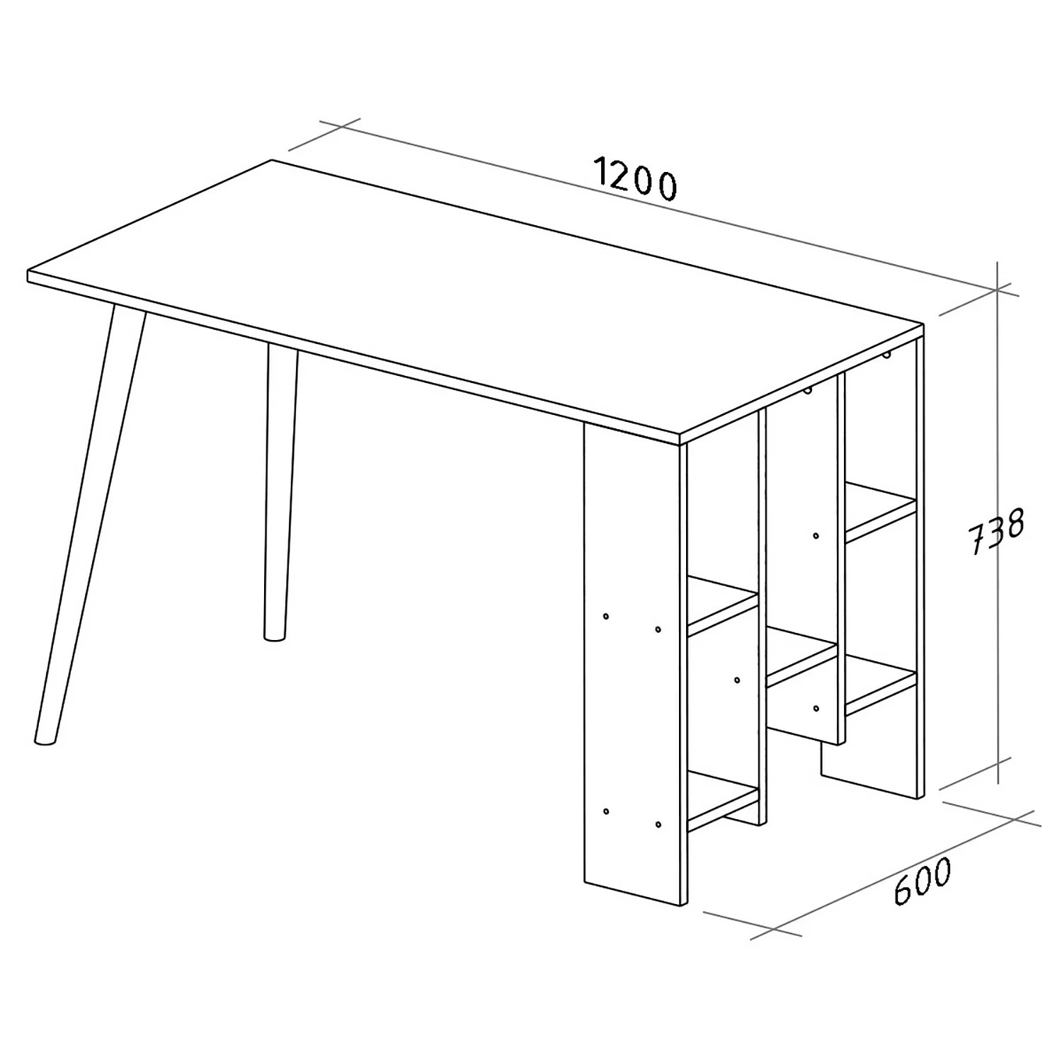Red Living Schreibtisch Doncaster - Weiß / Eiche Dekor 7 Red Living Schreibtisch Doncaster - Weiß / Eiche Dekor – Bild 5