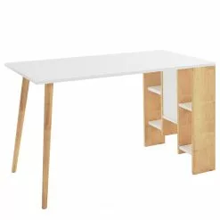 Red Living Schreibtisch Doncaster - Weiß / Eiche Dekor