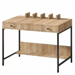 Red Living Schreibtisch Dabney - Eiche Dekor / Schwarz