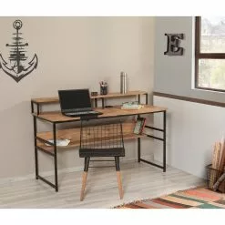 Red Living Schreibtisch Liroi - Kiefer Dekor / Schwarz -Büromöbel Verkaufsgeschäft 1000306672 211115 13551500518 MOOD DETAILS P000000001000306672 mood