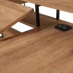 Red Living Schreibtisch Liroi - Kiefer Dekor / Schwarz -Büromöbel Verkaufsgeschäft 1000306672 211115 13552500545 DETAILS P000000001000306672