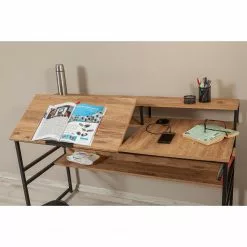 Red Living Schreibtisch Liroi - Kiefer Dekor / Schwarz -Büromöbel Verkaufsgeschäft 1000306672 211115 13554500561 MOOD DETAILS P000000001000306672 mood