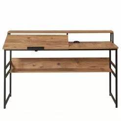 Red Living Schreibtisch Liroi - Kiefer Dekor / Schwarz -Büromöbel Verkaufsgeschäft 1000306672 211115 13564500655 DETAILS P000000001000306672